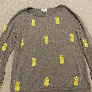 2/$20 Gray Pineapple Sweater